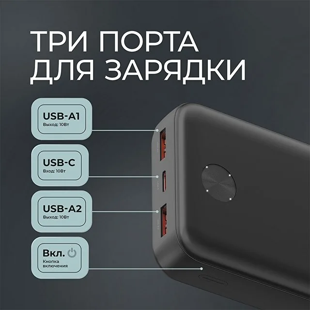 Внешний АКБ NRG Power V2 20000 мА-ч, 2A, 2xUSB фото 4