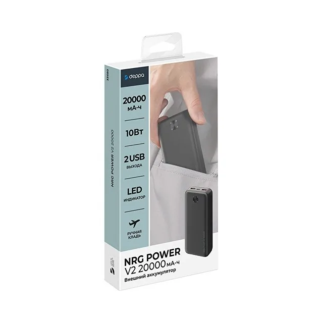Внешний АКБ NRG Power V2 20000 мА-ч, 2A, 2xUSB фото 7