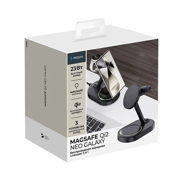 Беспроводная зарядная станция 3 в 1 MagSafe QI2 NEO Galaxy фото 5