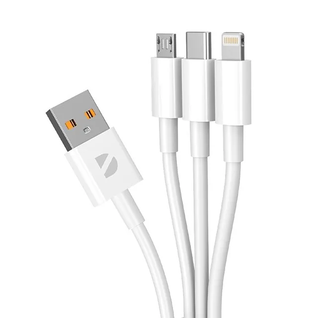 Дата-кабель 3 в 1: micro USB, USB-C, Ligthning, 1.2м фото 2