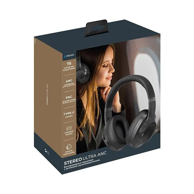 Беспроводные накладные наушники Stereo Ultra ANC, BT 5.4, ANC/ENC, 500мАч фото 6