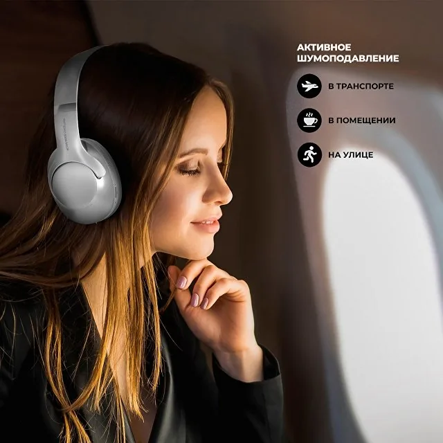 Беспроводные накладные наушники Stereo Ultra ANC, BT 5.4, ANC/ENC, 500мАч фото 3