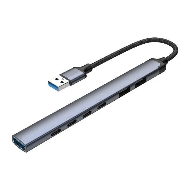 USB-хаб USB-A 3.0 + 2xUSB-A 2.0 + 4xUSB-C фото 2