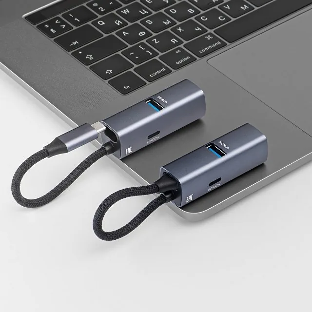USB-хаб 3 в 1 USB-C - USB-A3.0 + USB-C PD100Вт + HDMI фото 4