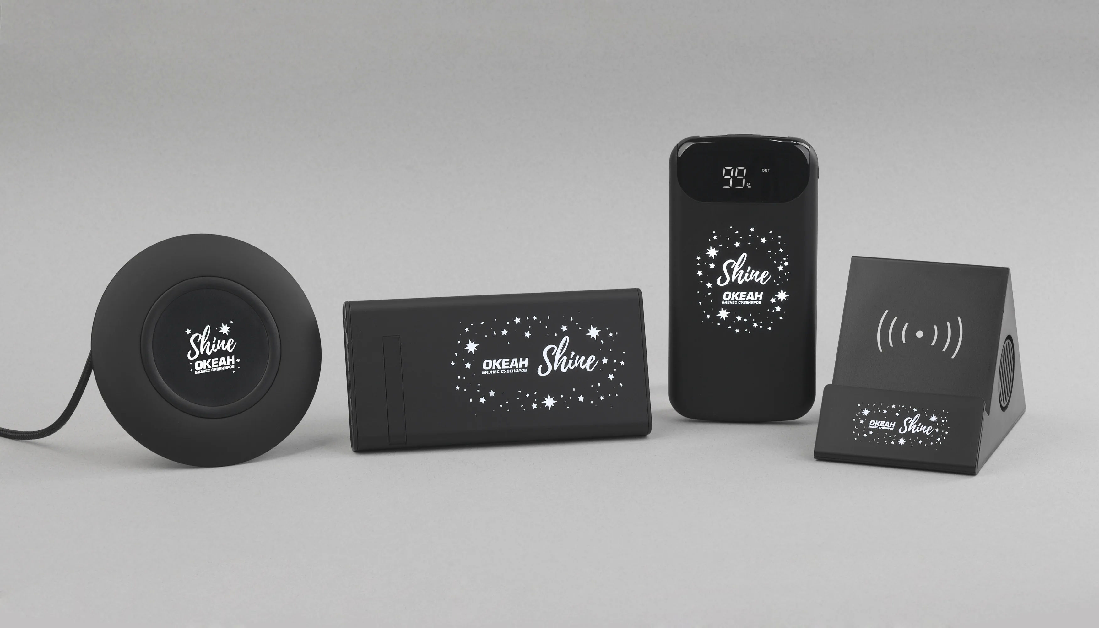 Беспроводное зарядное устройство "Eight SOFTTOUCH", 8000 mAh, с подсветкой логотипа и подставкой фото 5