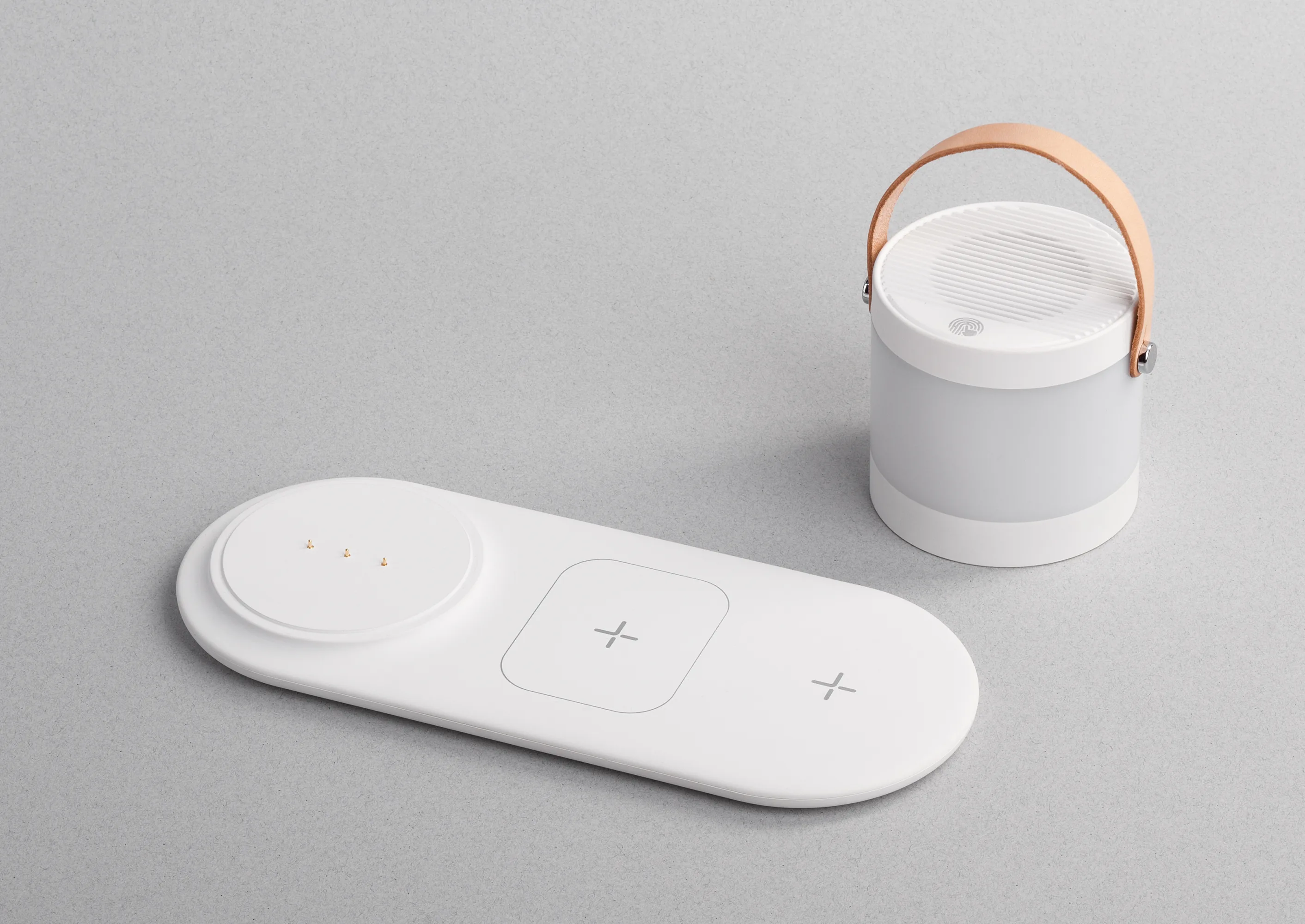 Настольная беспроводная (15W) зарядная станция "Smart Home" с bluetooth колонкой-лампой фото 2
