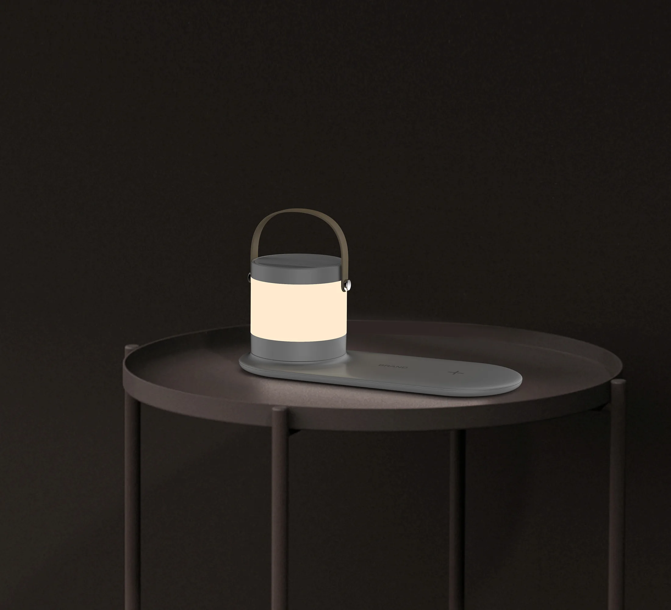 Настольная беспроводная (15W) зарядная станция "Smart Home" с bluetooth колонкой-лампой фото 3