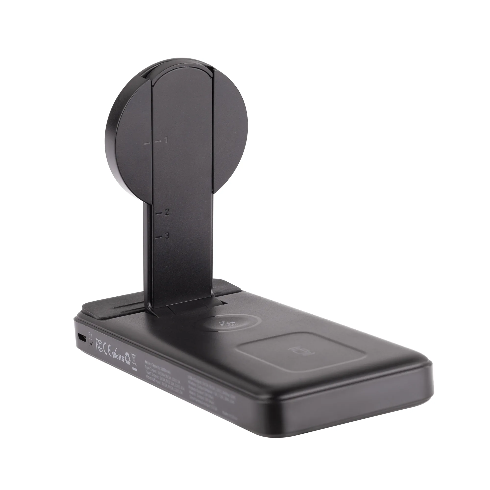 Беспроводная зарядная (20W/15W) станция-пауэрбэнк "Slider" 10000 mAh для смартфонов, наушников, часов, с подвижным зарядным блоком фото 4