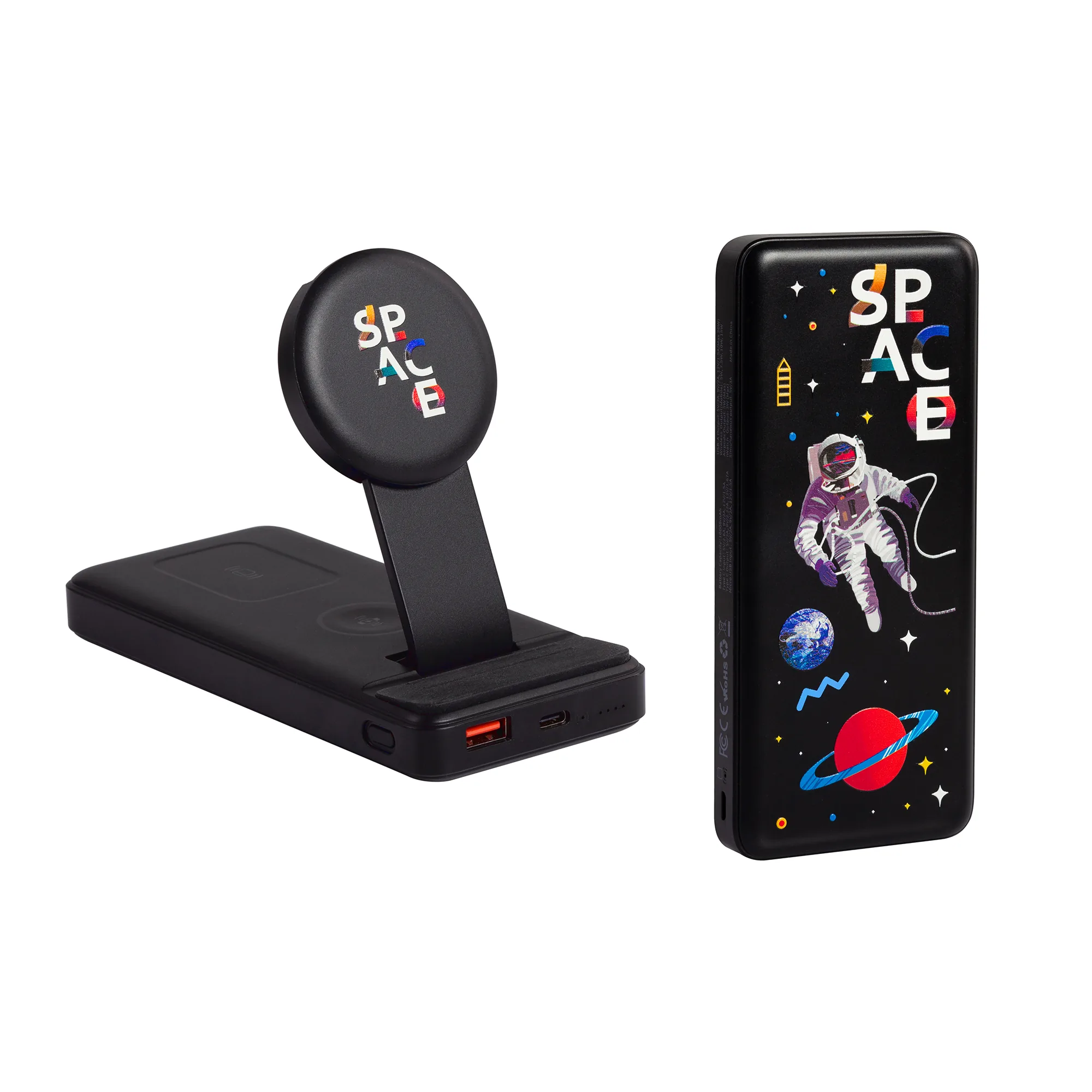 Беспроводная зарядная (20W/15W) станция-пауэрбэнк "Slider" 10000 mAh для смартфонов, наушников, часов, с подвижным зарядным блоком фото 6
