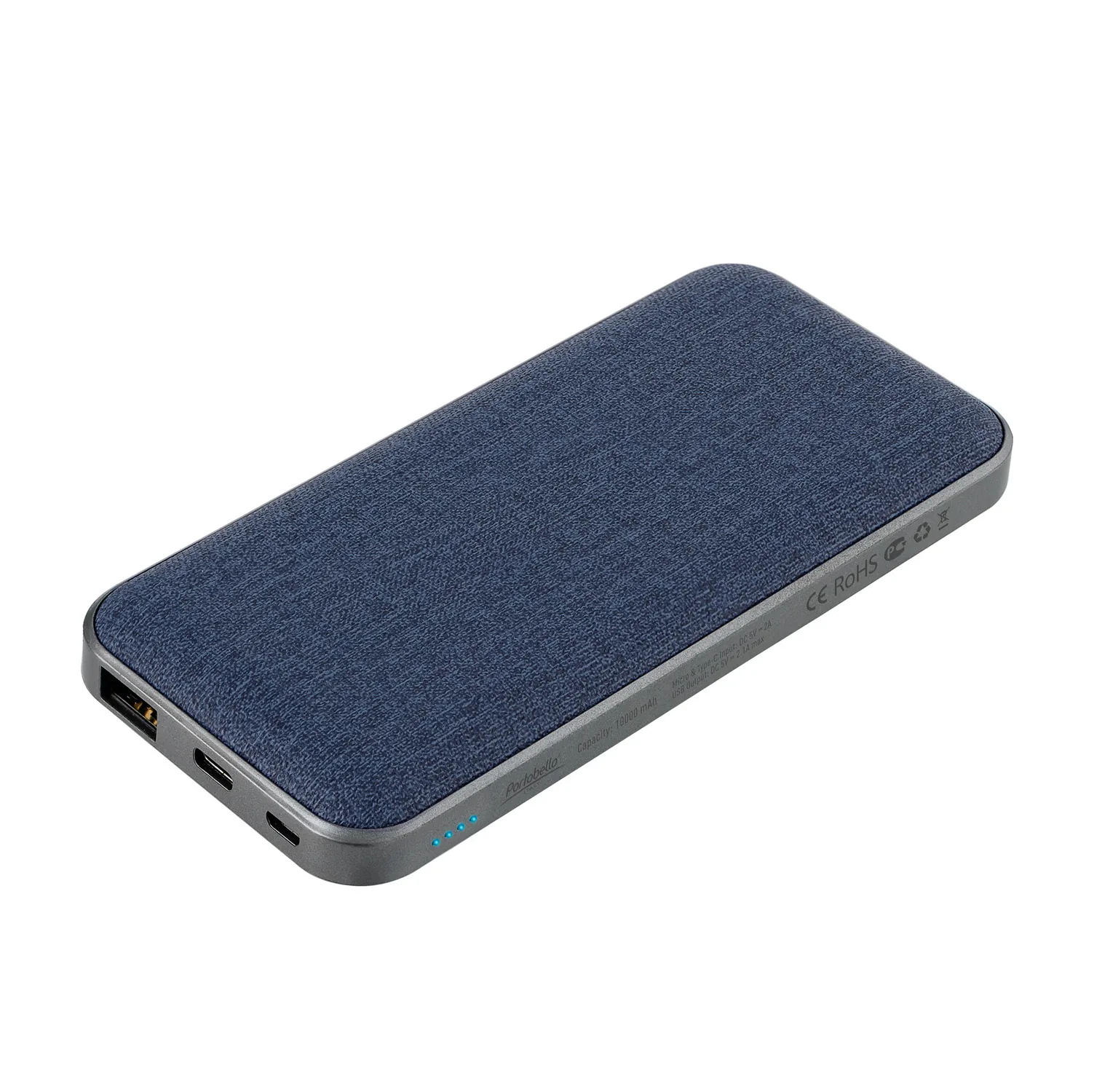 Внешний аккумулятор Твид PB (Tweed PB) 10000 mAh, синий фото 2