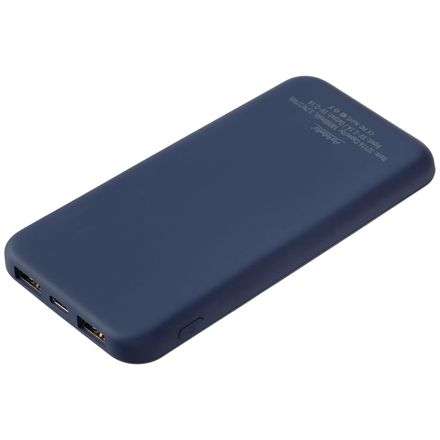 Внешний аккумулятор с подсветкой Люче (Luce) 10000 mAh, синий фото 3