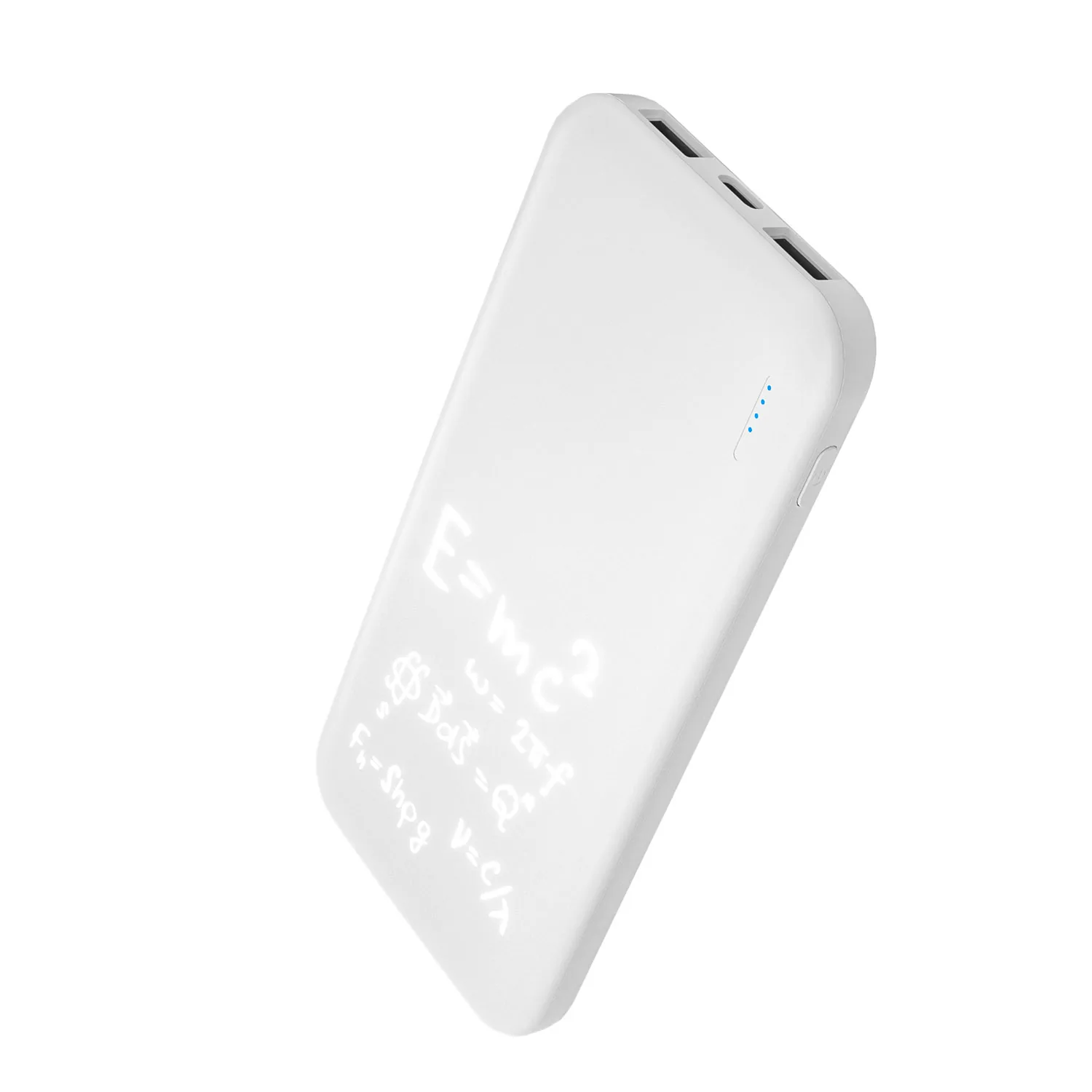 Внешний аккумулятор с подсветкой Люче (Luce) 10000 mAh, белый фото 14