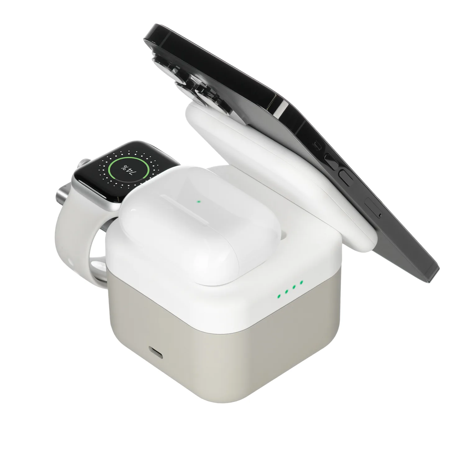 Беспроводная зарядная станция 3в1 15W Куб (Cube Wireless Magnetic) фото 6