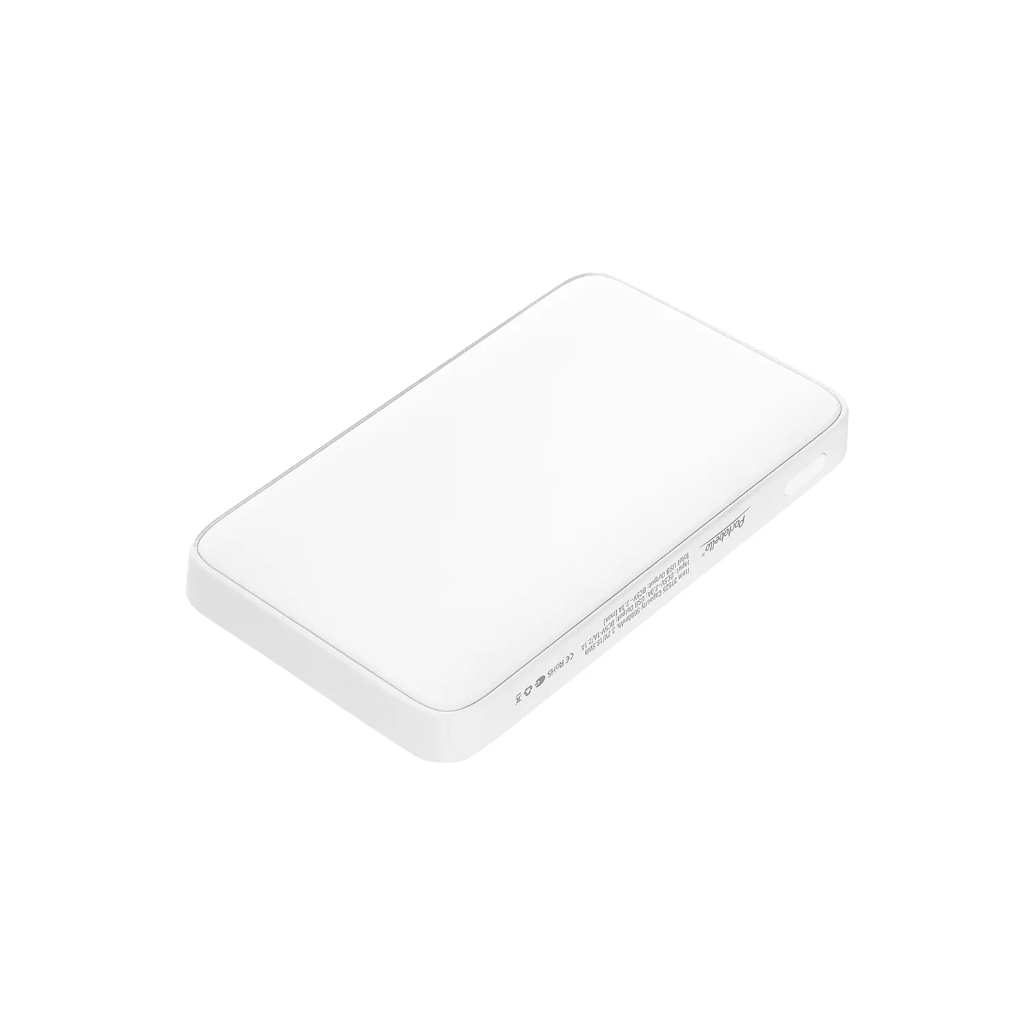 Внешний аккумулятор с подсветкой Анкор (Ancor) 5000 mAh, белый фото 2