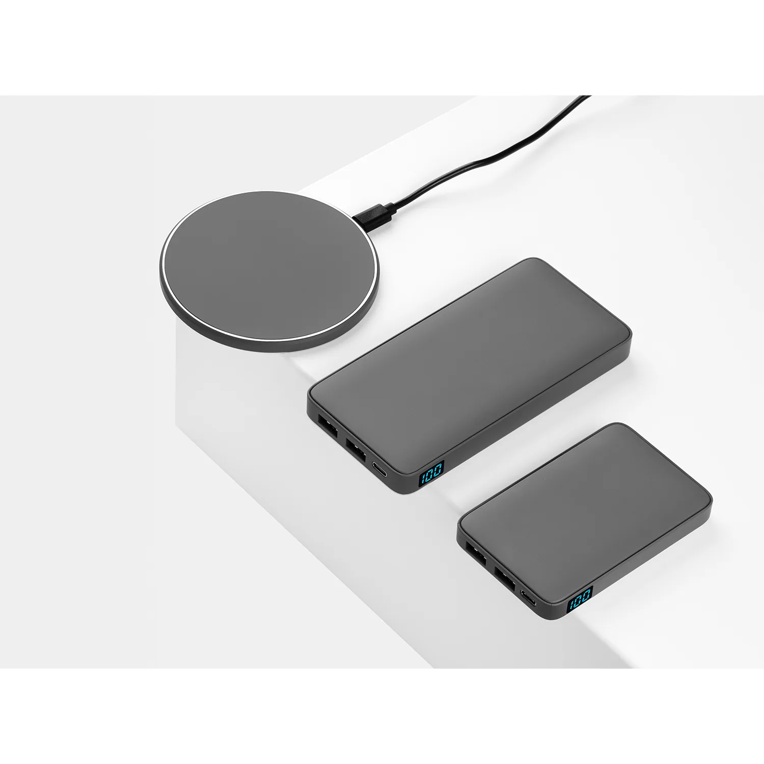 Внешний аккумулятор с подсветкой Анкор (Ancor) 5000 mAh, серый фото 10