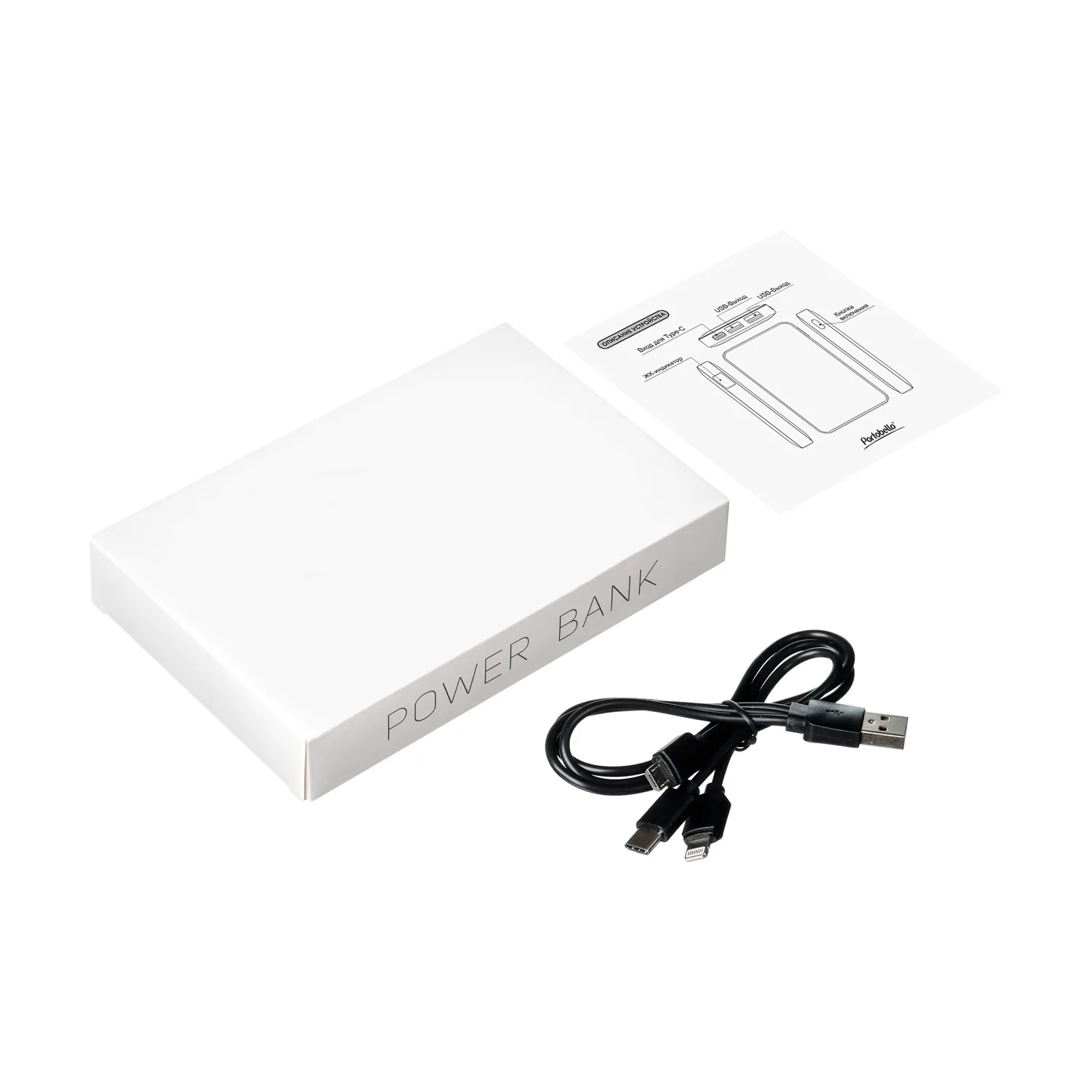 Внешний аккумулятор с подсветкой Анкор (Ancor) 5000 mAh, серый фото 11