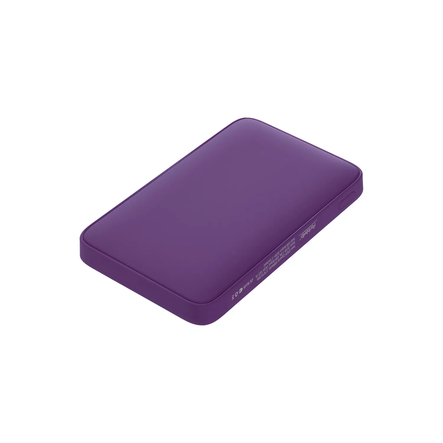 Внешний аккумулятор с подсветкой Анкор (Ancor) 5000 mAh, фиолетовый фото 2
