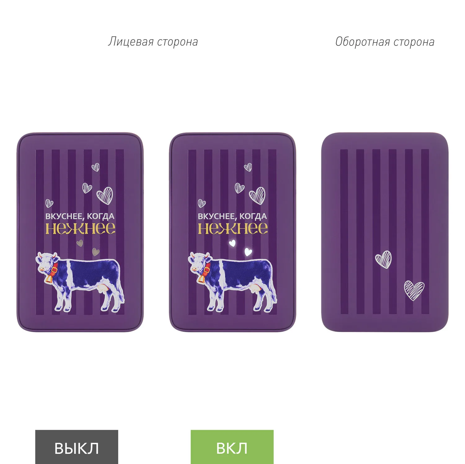 Внешний аккумулятор с подсветкой Анкор (Ancor) 5000 mAh, фиолетовый фото 10