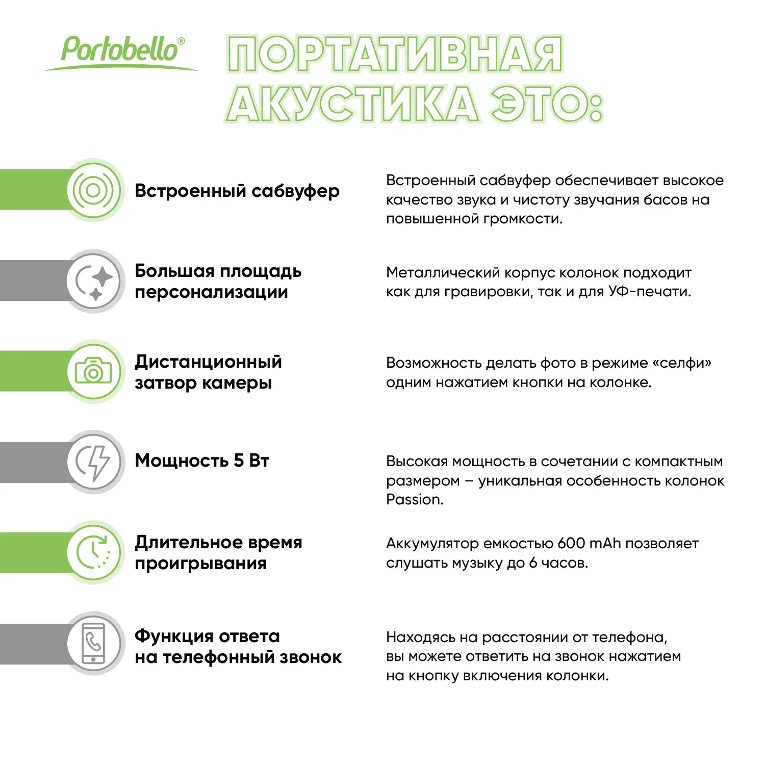 Беспроводная колонка Пэшн (Passion) 80dB 600 mAh (Bluetooth 5.0), синяя фото 13