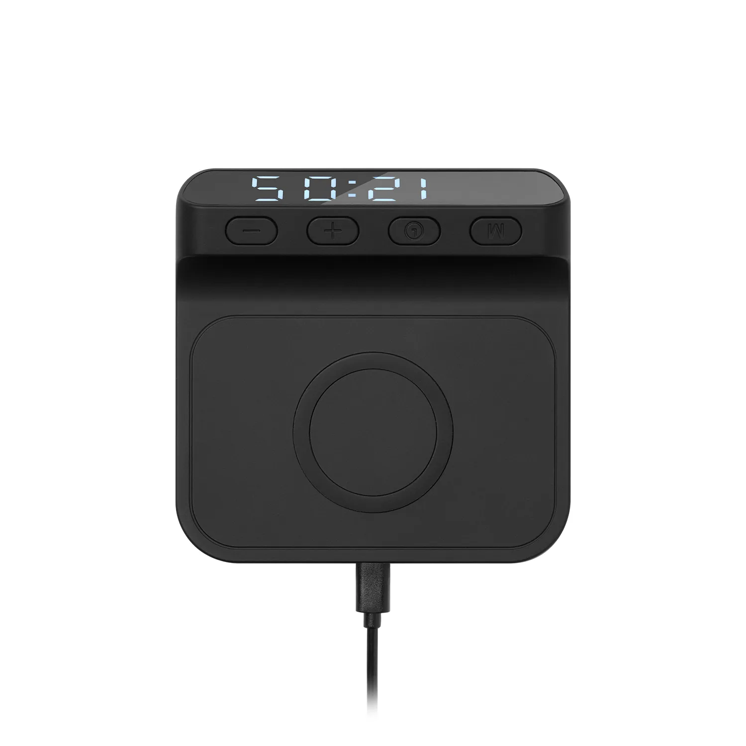 Зарядная станция с часами 15W Ригель (Rigel), черная фото 3