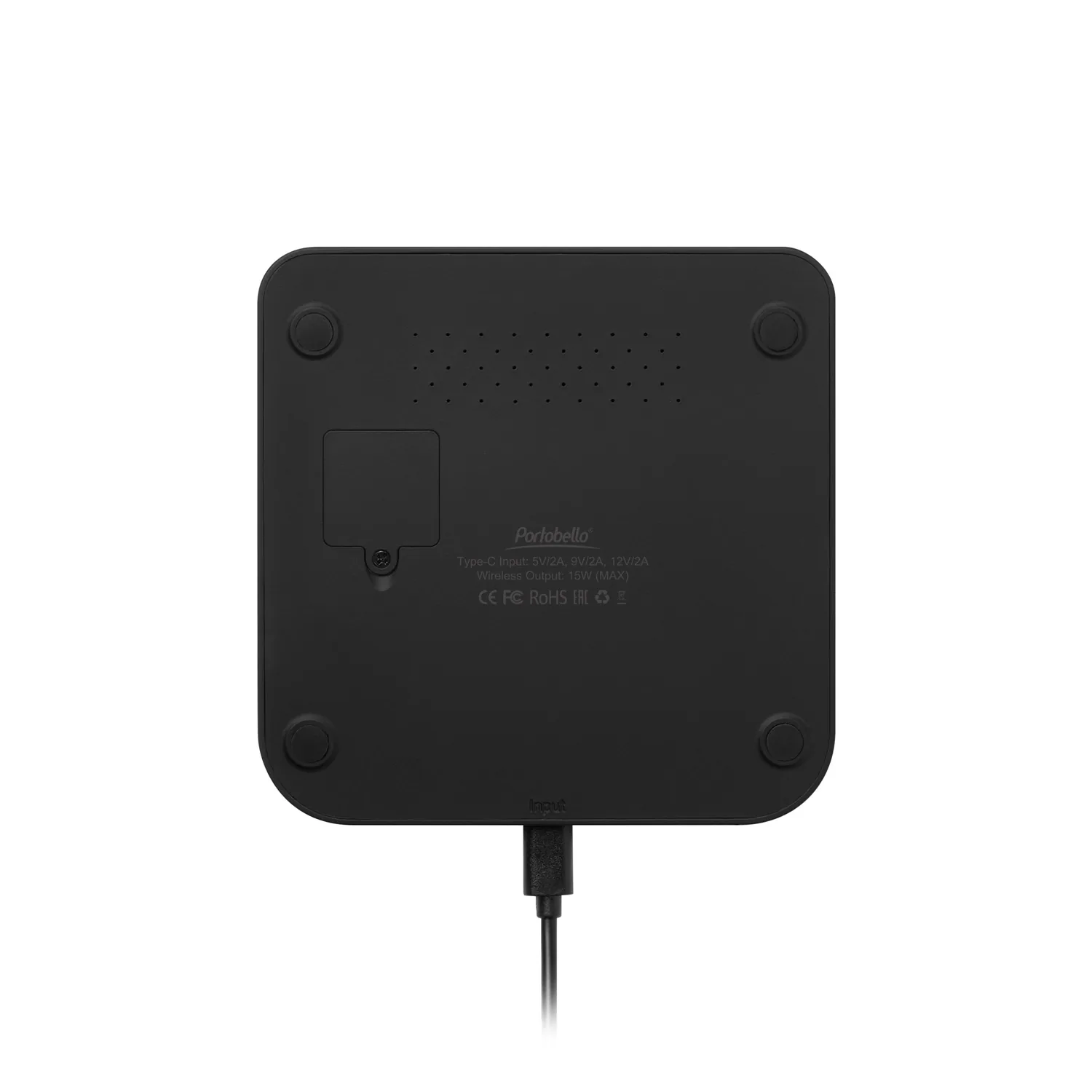 Зарядная станция с часами 15W Ригель (Rigel), черная фото 4