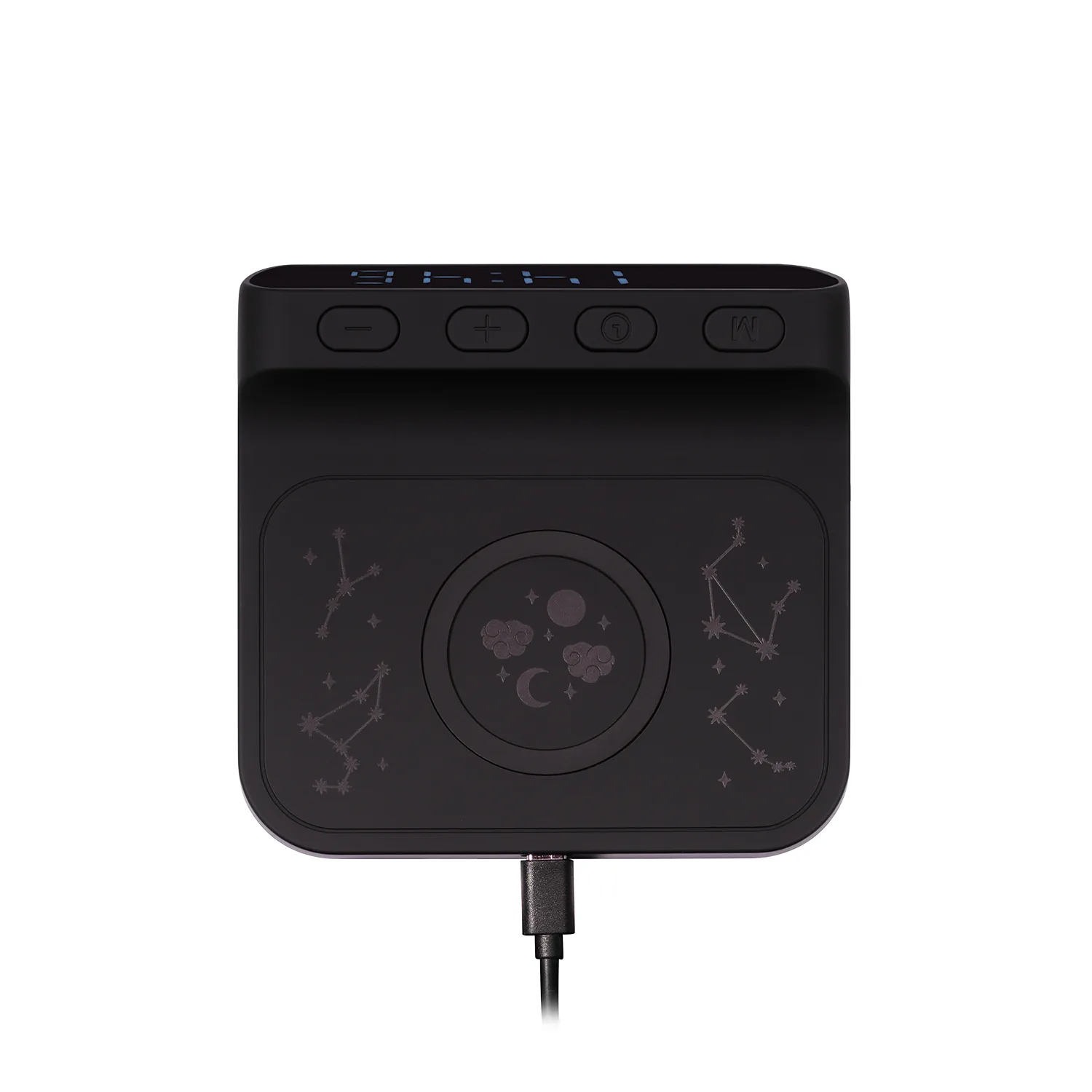 Зарядная станция с часами 15W Ригель (Rigel), черная фото 9