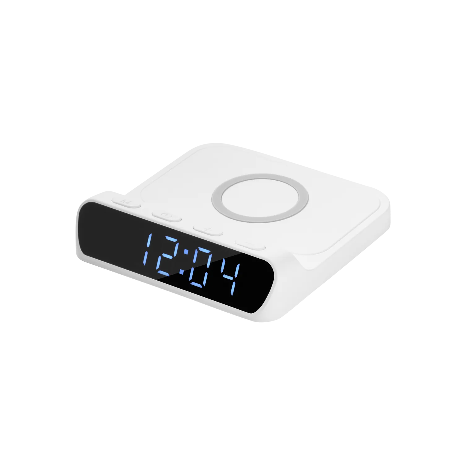 Зарядная станция с часами 15W Ригель (Rigel), белая