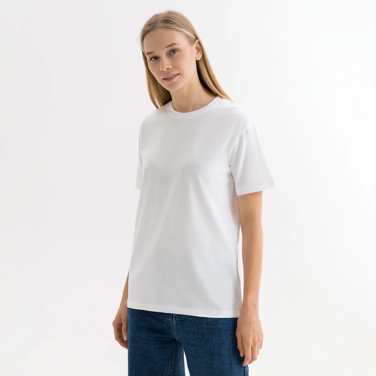 Футболка унисекс Крис (Kris), 150 гр., белая (теплого оттенка), размер XL фото 2