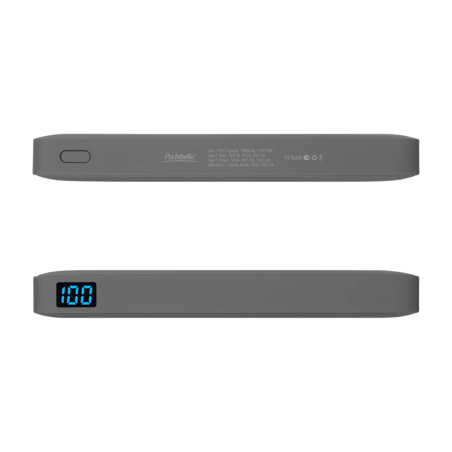 Внешний аккумулятор с подсветкой Анкор Плюс PD (Ancor PD Plus) 10000 mAh, серый фото 5