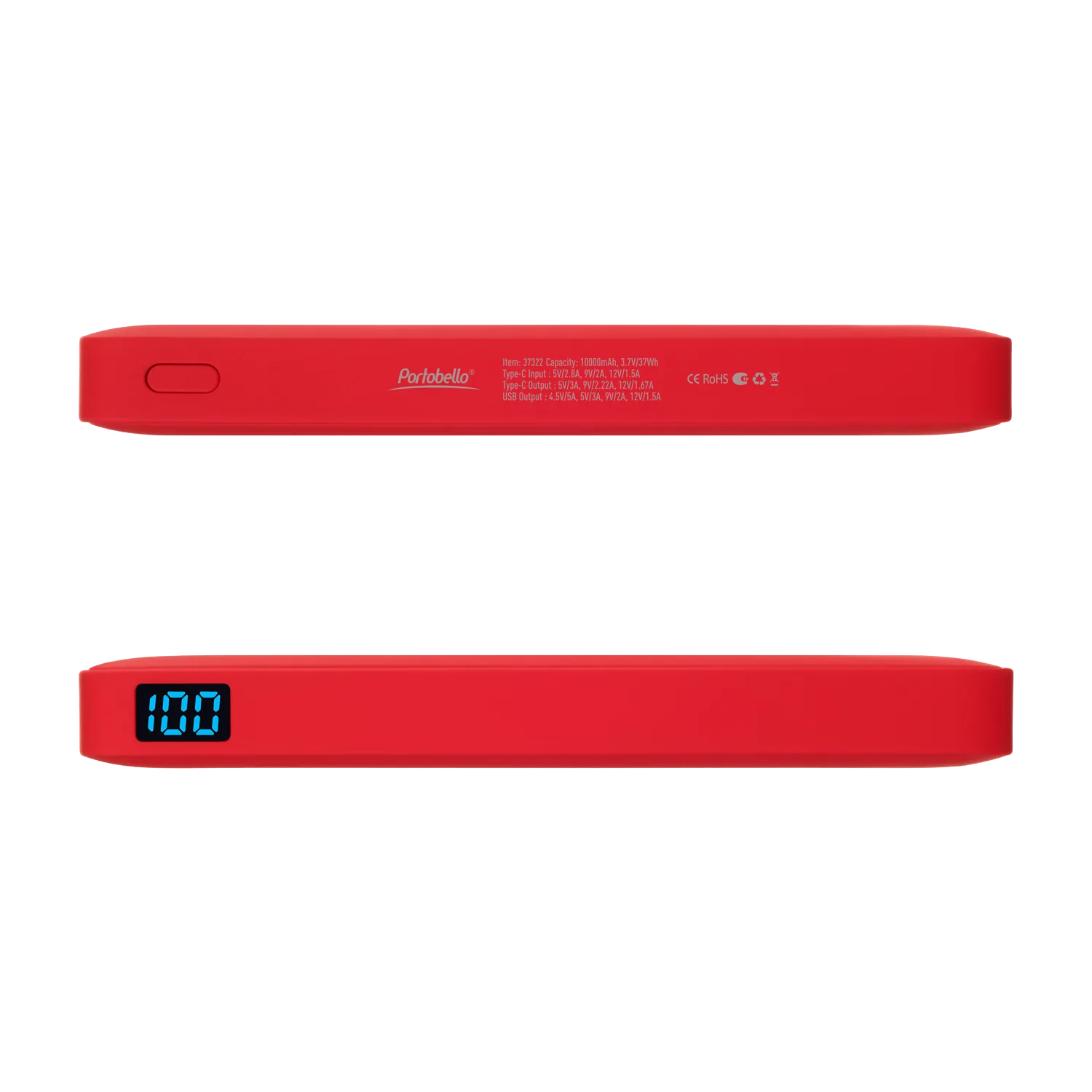 Внешний аккумулятор с подсветкой Анкор Плюс PD (Ancor PD Plus) 10000 mAh, красный фото 5