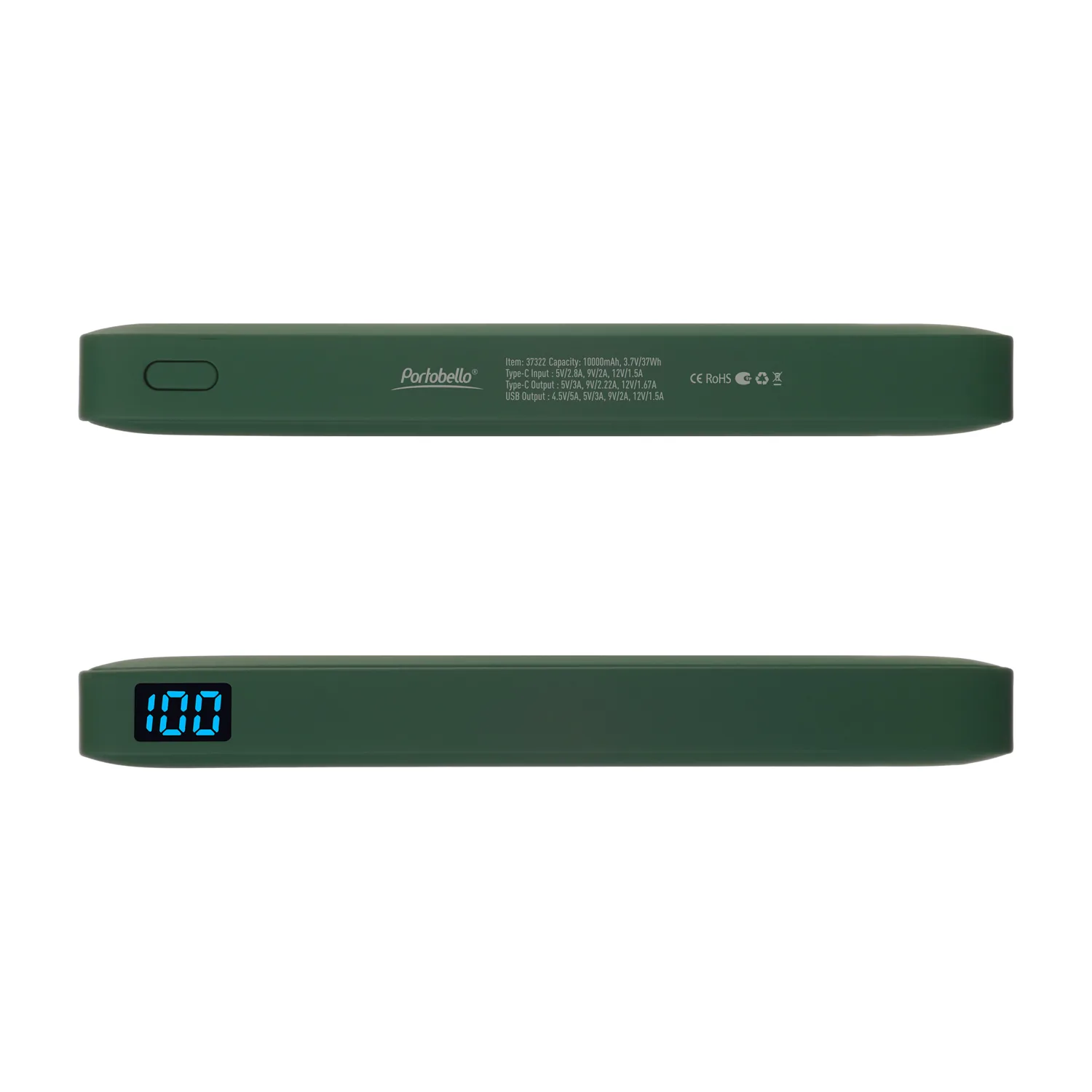 Внешний аккумулятор с подсветкой Анкор Плюс PD (Ancor PD Plus) 10000 mAh, зеленый фото 5