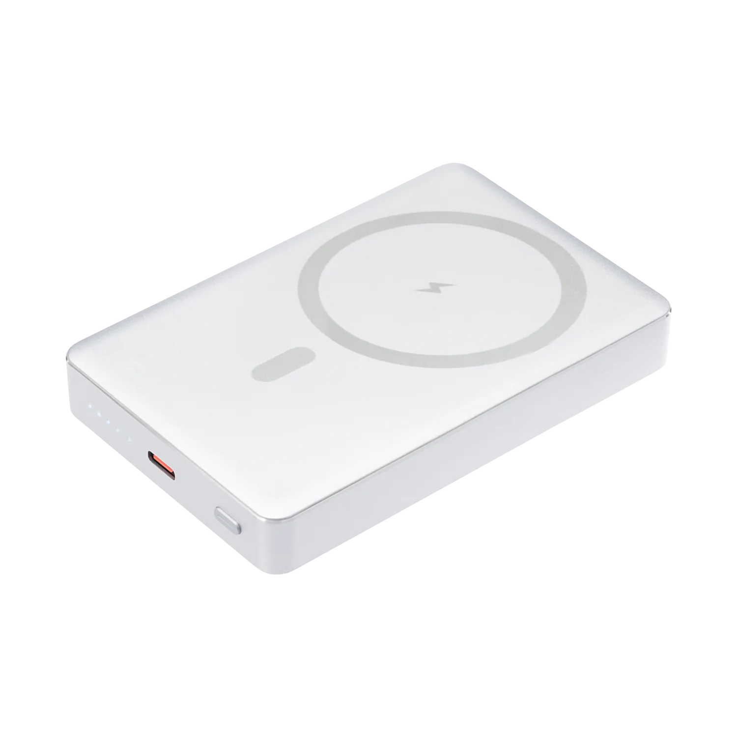 Внешний аккумулятор Атлантис Плюс PD (Atlantis PD Plus) 10000mAh с функцией беспроводной зарядки 15W, серебряный