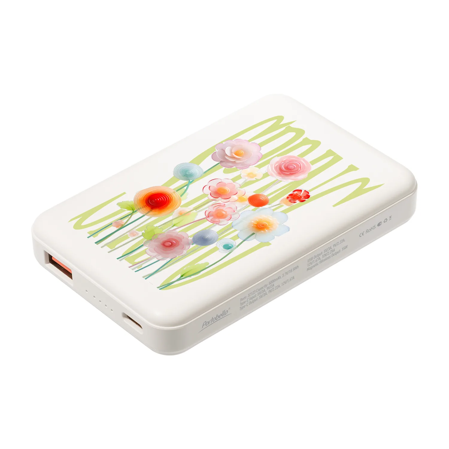 Внешний аккумулятор Ларго PD (Largo PD) 5000mAh с функцией беспроводной зарядки 15W, белый фото 14