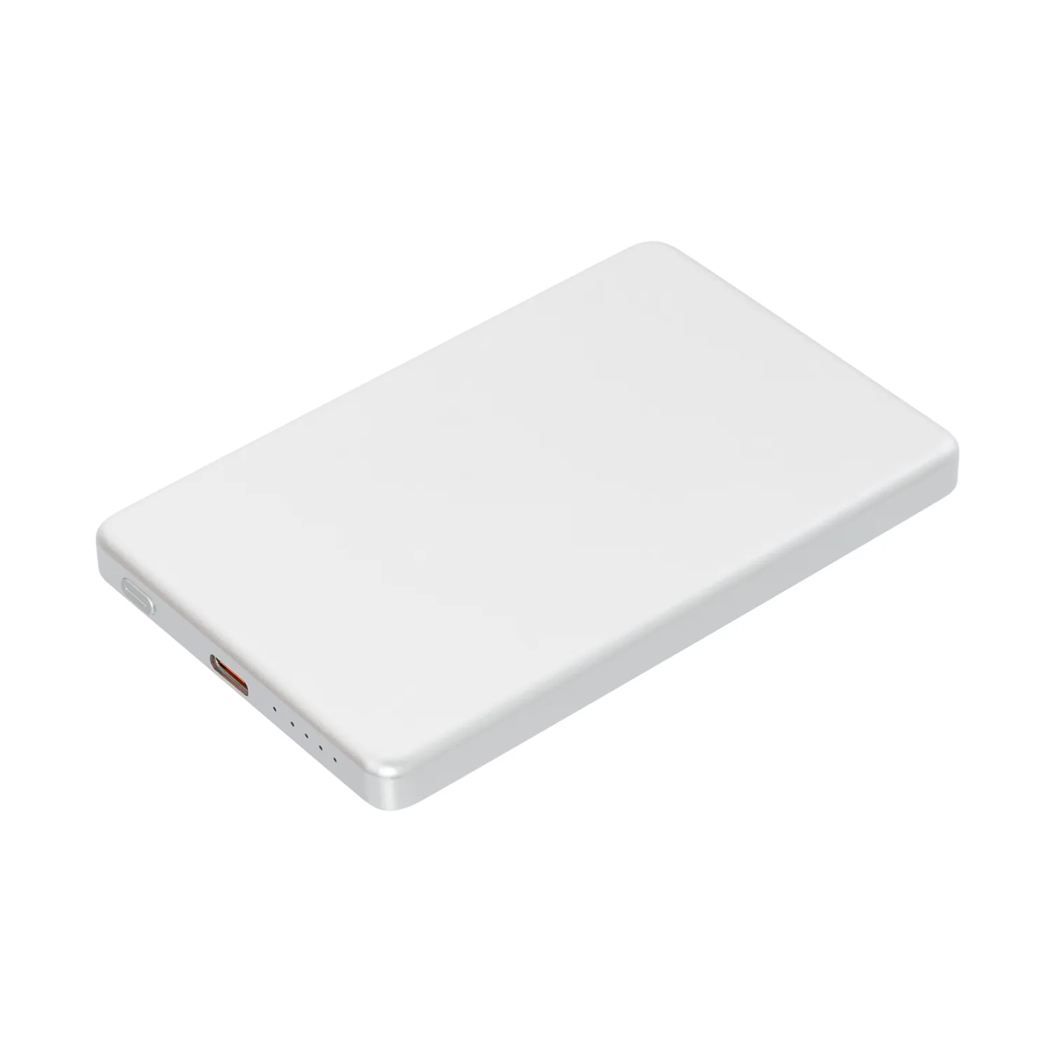 Внешний аккумулятор Атлантис (Atlantis) PD 5000mAh с функцией беспроводной зарядки 15W, серебряный фото 2
