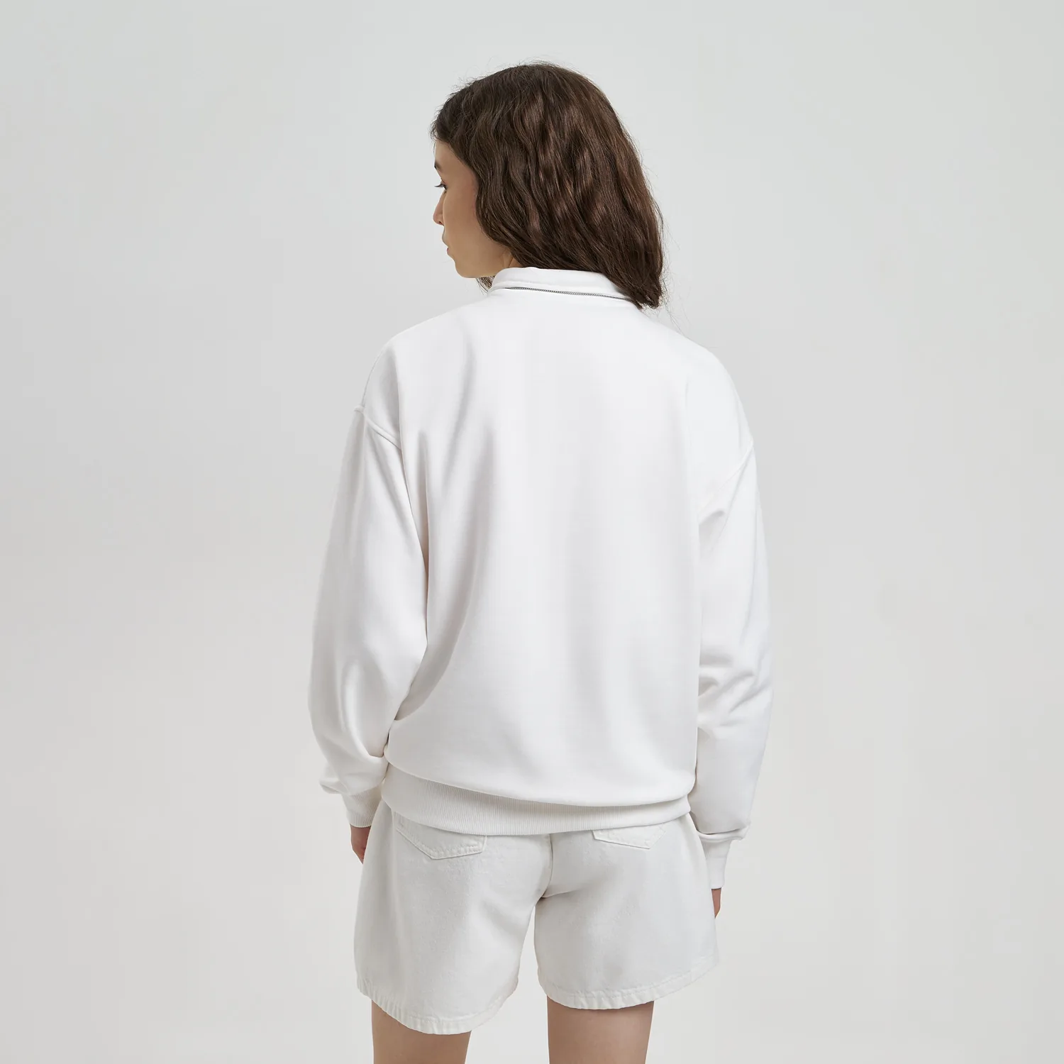 Толстовка на молнии унисекс Флоу (Flow), белая, размер 3XL/4XL фото 6