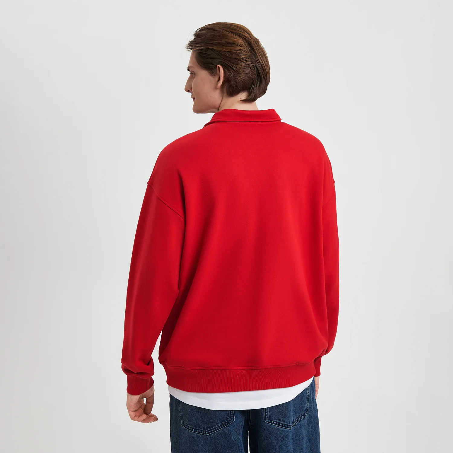 Толстовка на молнии унисекс Флоу (Flow), красная, размер 3XL/4XL фото 6