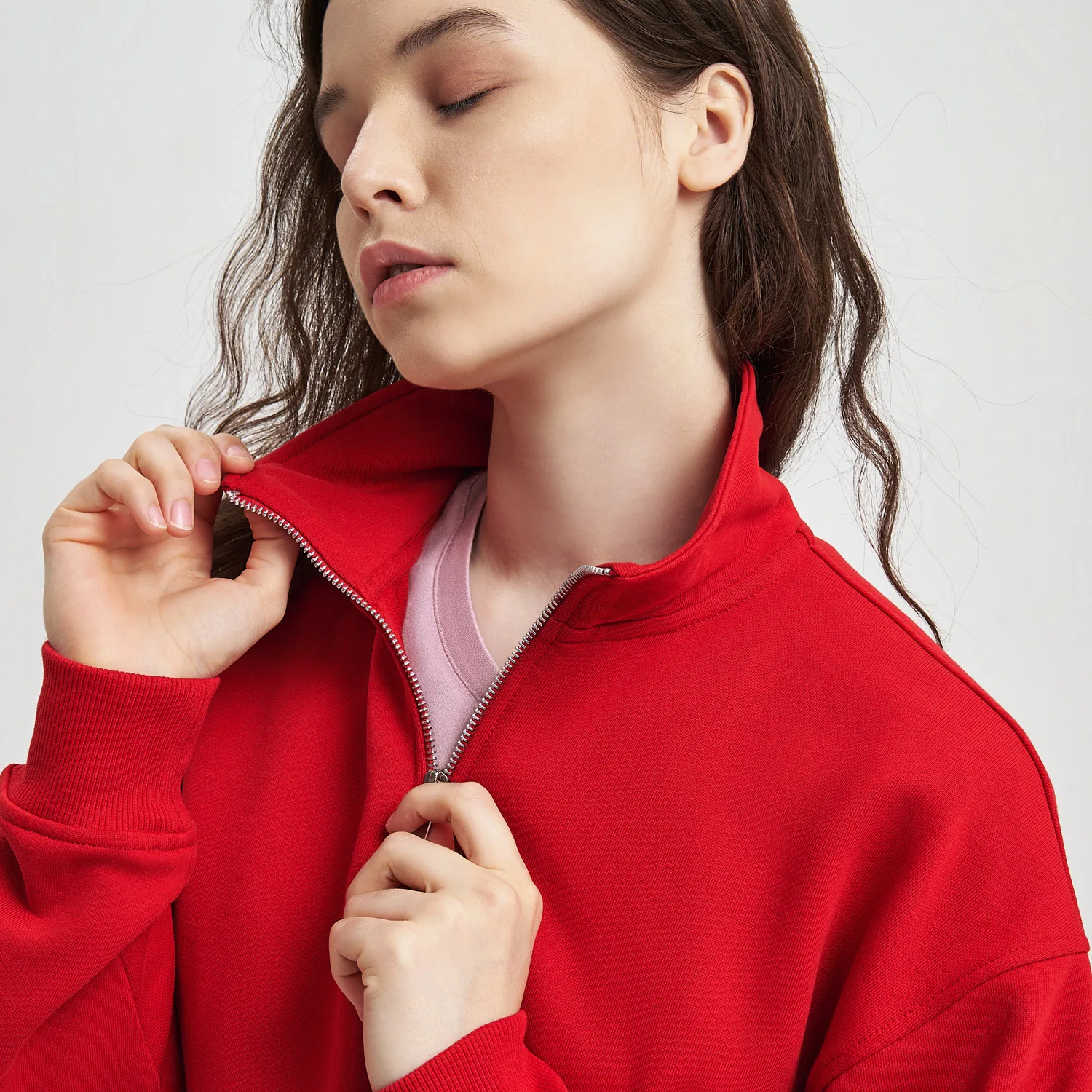 Толстовка на молнии унисекс Флоу (Flow), красная, размер 3XL/4XL фото 10