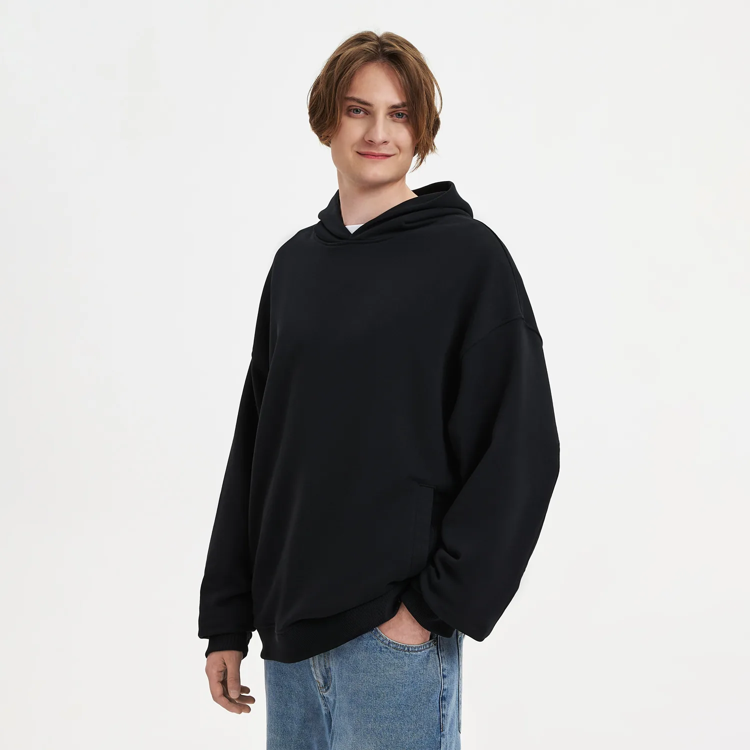 Худи оверсайз унисекс Фьюжн (Fusion), черный, размер 3XL/4XL