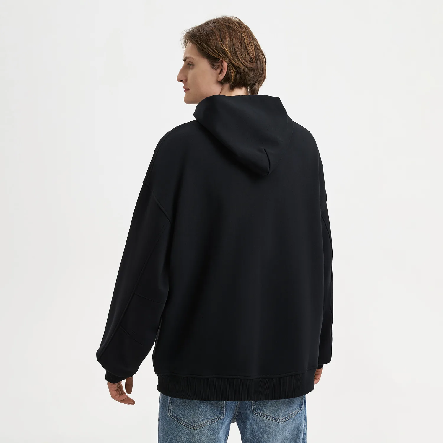Худи оверсайз унисекс Фьюжн (Fusion), черный, размер 3XL/4XL фото 3
