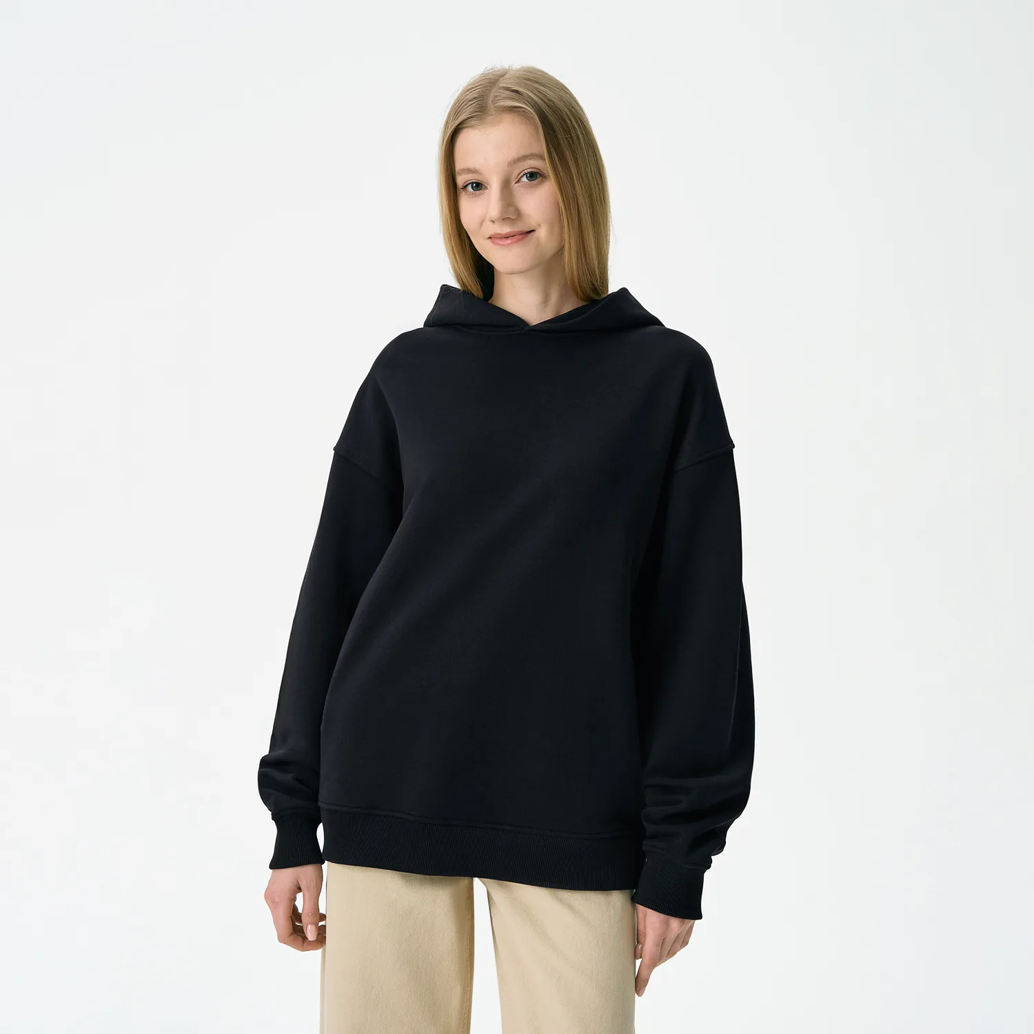 Худи оверсайз унисекс Фьюжн (Fusion), черный, размер 3XL/4XL фото 6