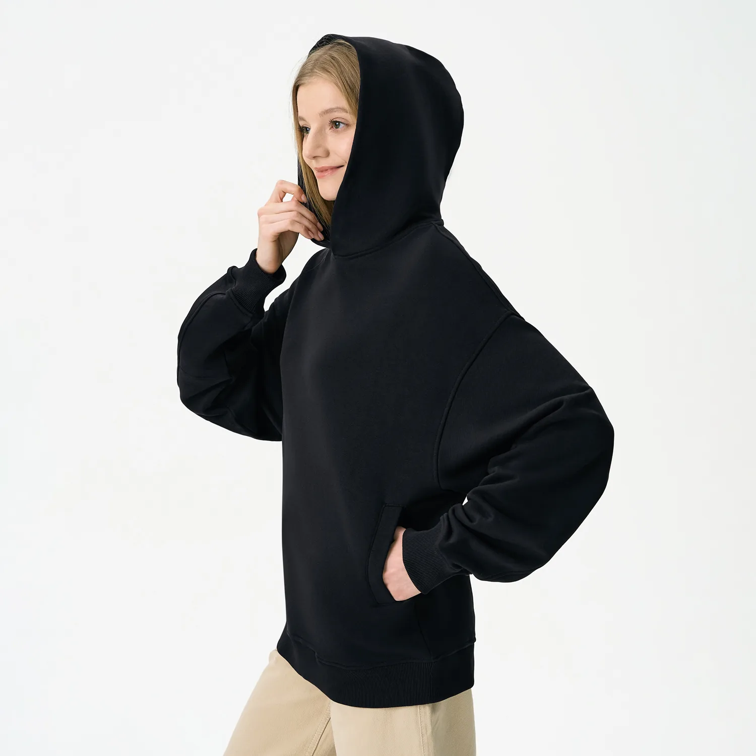 Худи оверсайз унисекс Фьюжн (Fusion), черный, размер 3XL/4XL фото 8