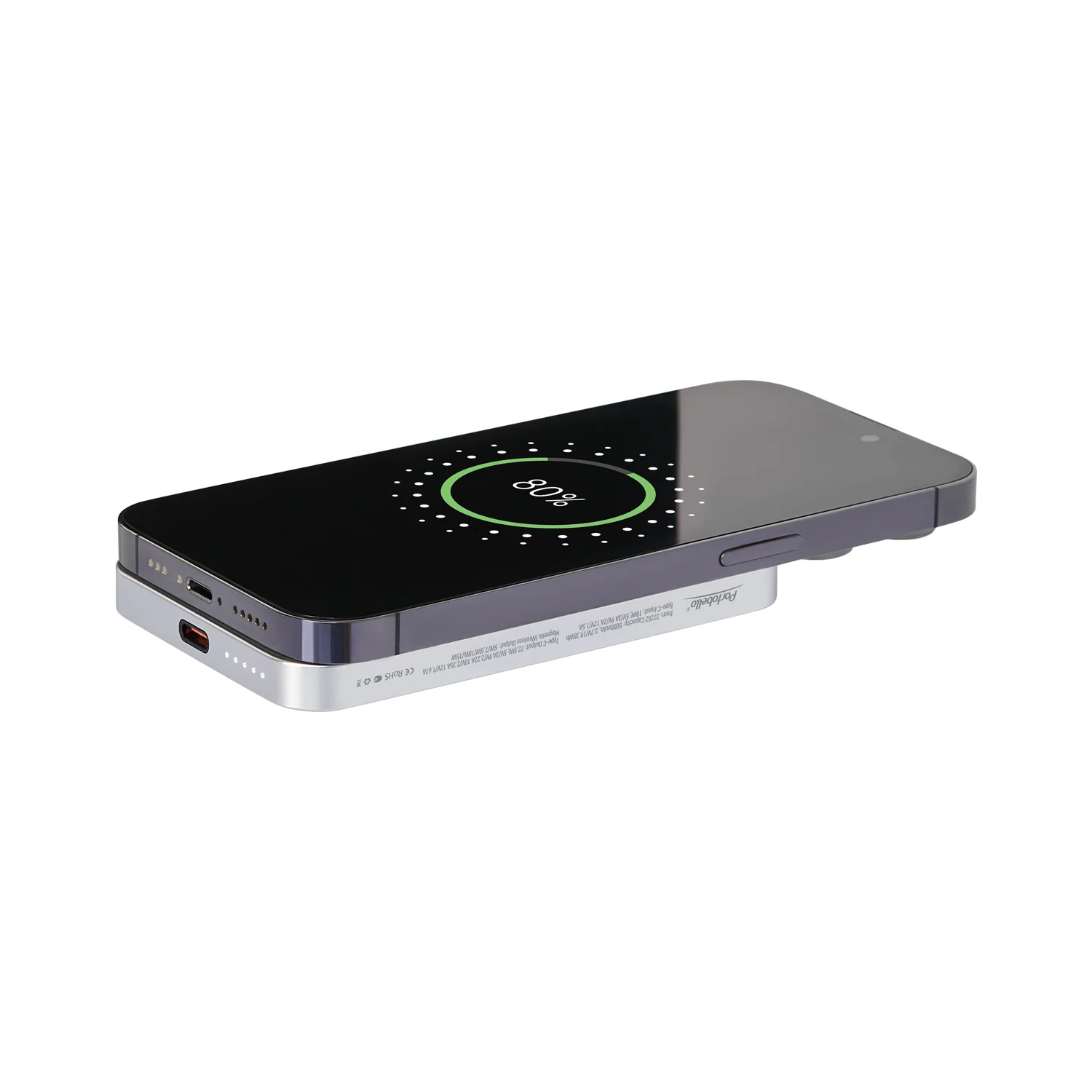 Внешний аккумулятор Артекс PD (Artex PD) 5000mAh с функцией беспроводной зарядки 15W, серебряный фото 8