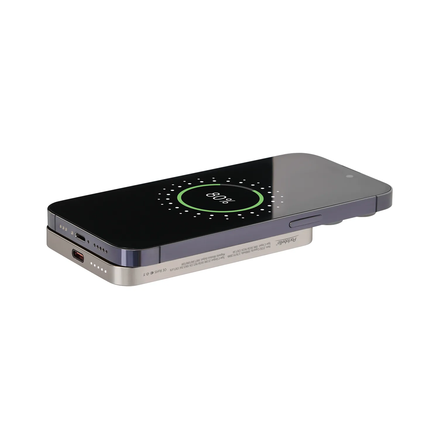 Внешний аккумулятор Артекс PD (Artex PD) 5000mAh с функцией беспроводной зарядки 15W, титановый фото 8