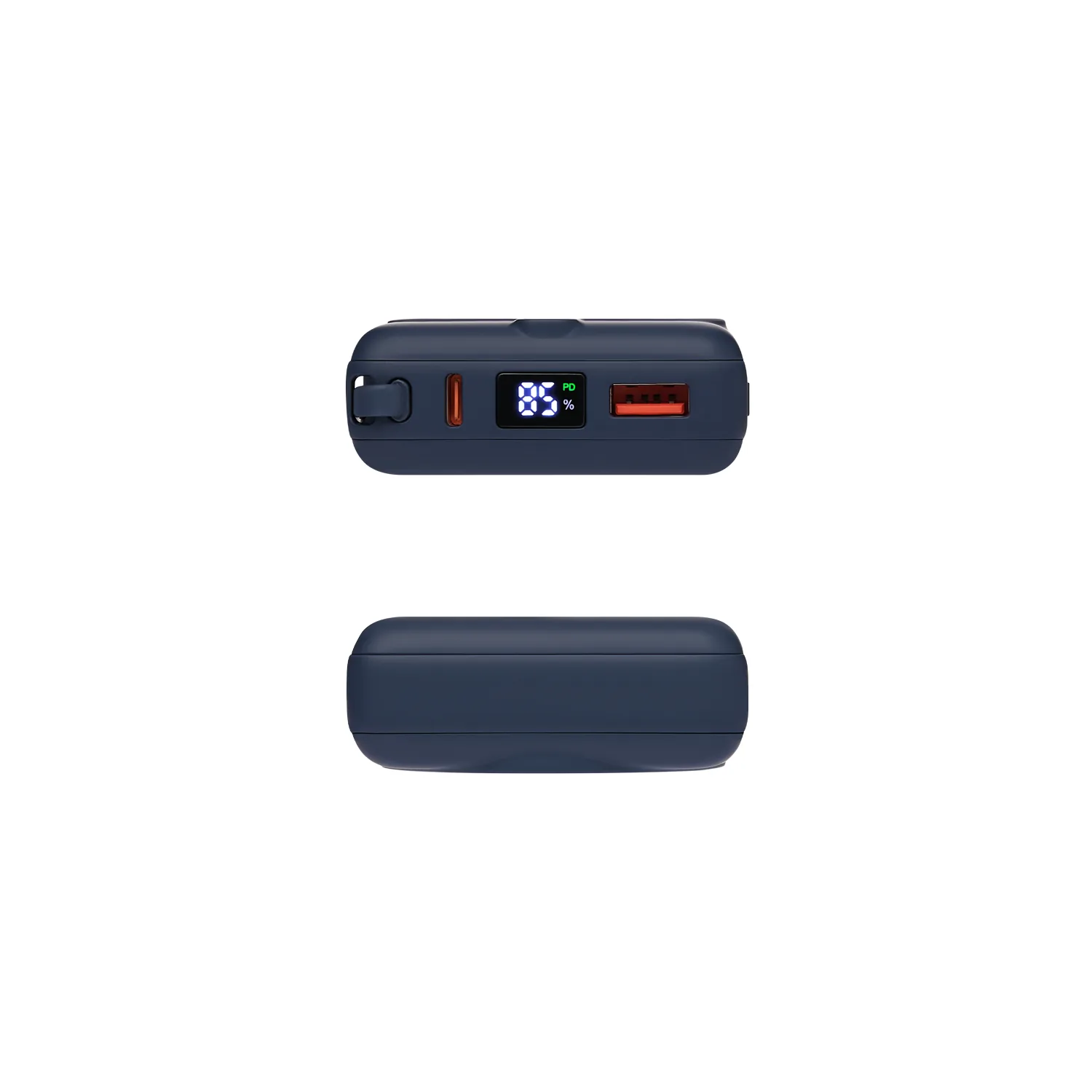 Внешний аккумулятор с подсветкой Риттер PD (Ritter PD) 10000mAh с функцией беспроводной зарядки 15W, синий фото 8