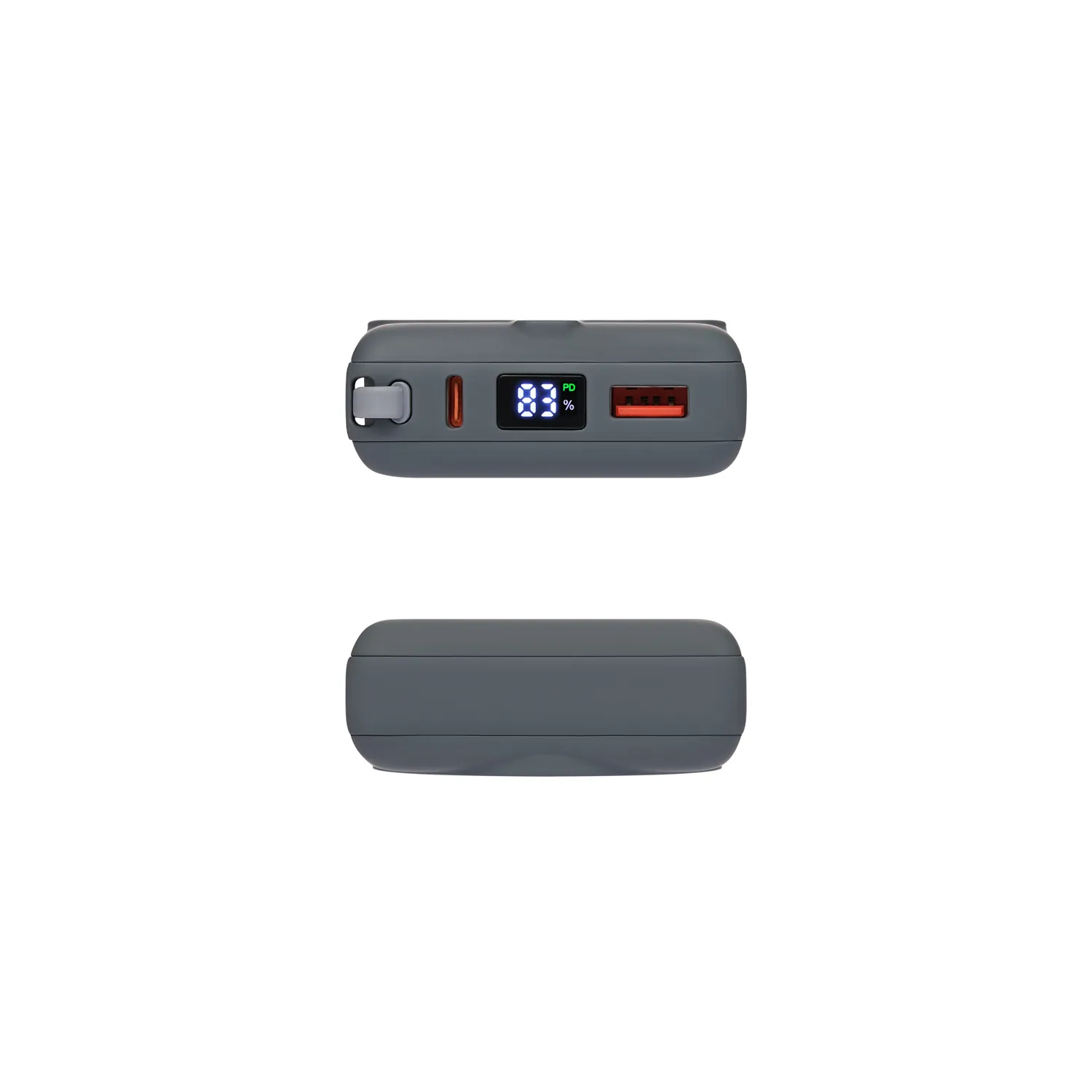 Внешний аккумулятор с подсветкой Риттер PD (Ritter PD) 10000mAh с функцией беспроводной зарядки 15W, серый фото 8