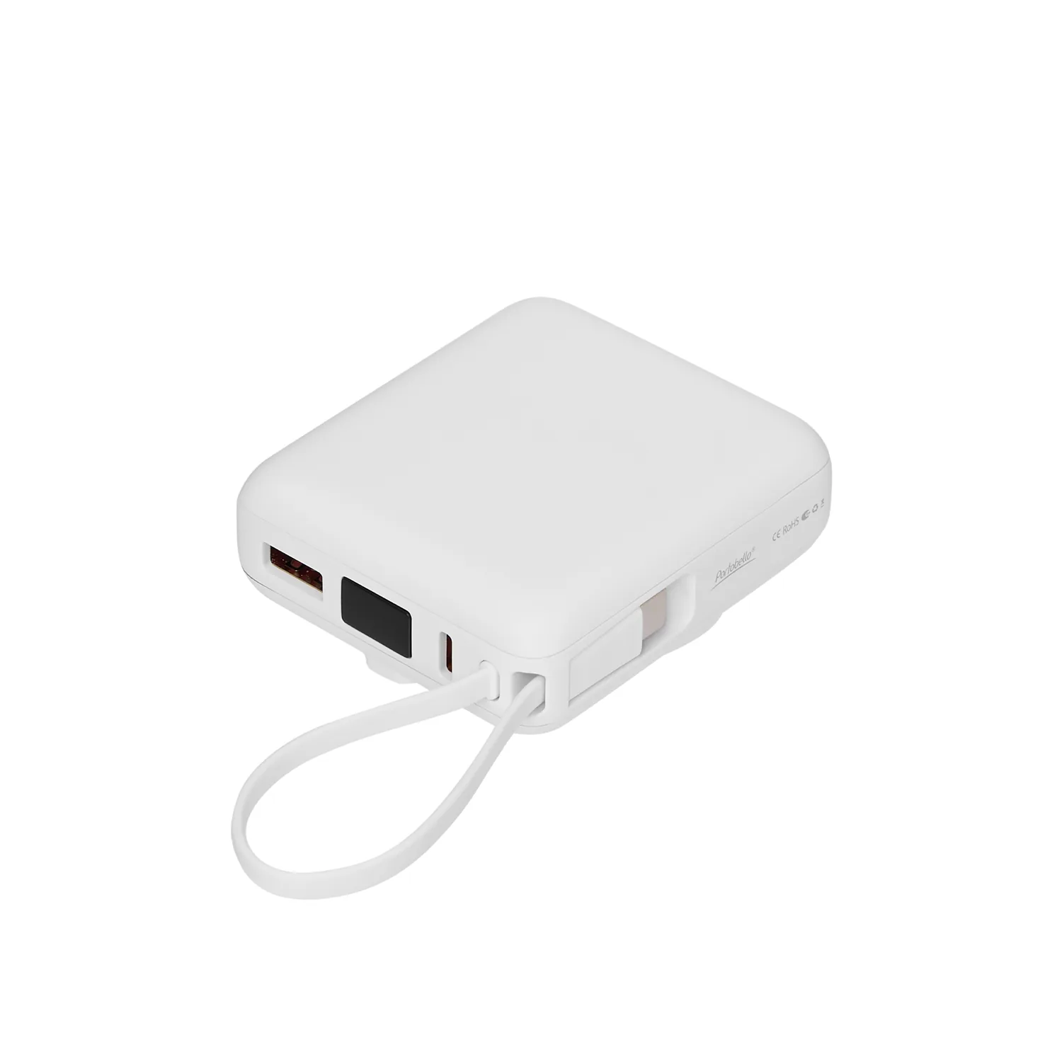 Внешний аккумулятор с подсветкой Риттер PD (Ritter PD) 10000mAh с функцией беспроводной зарядки 15W, белый фото 2