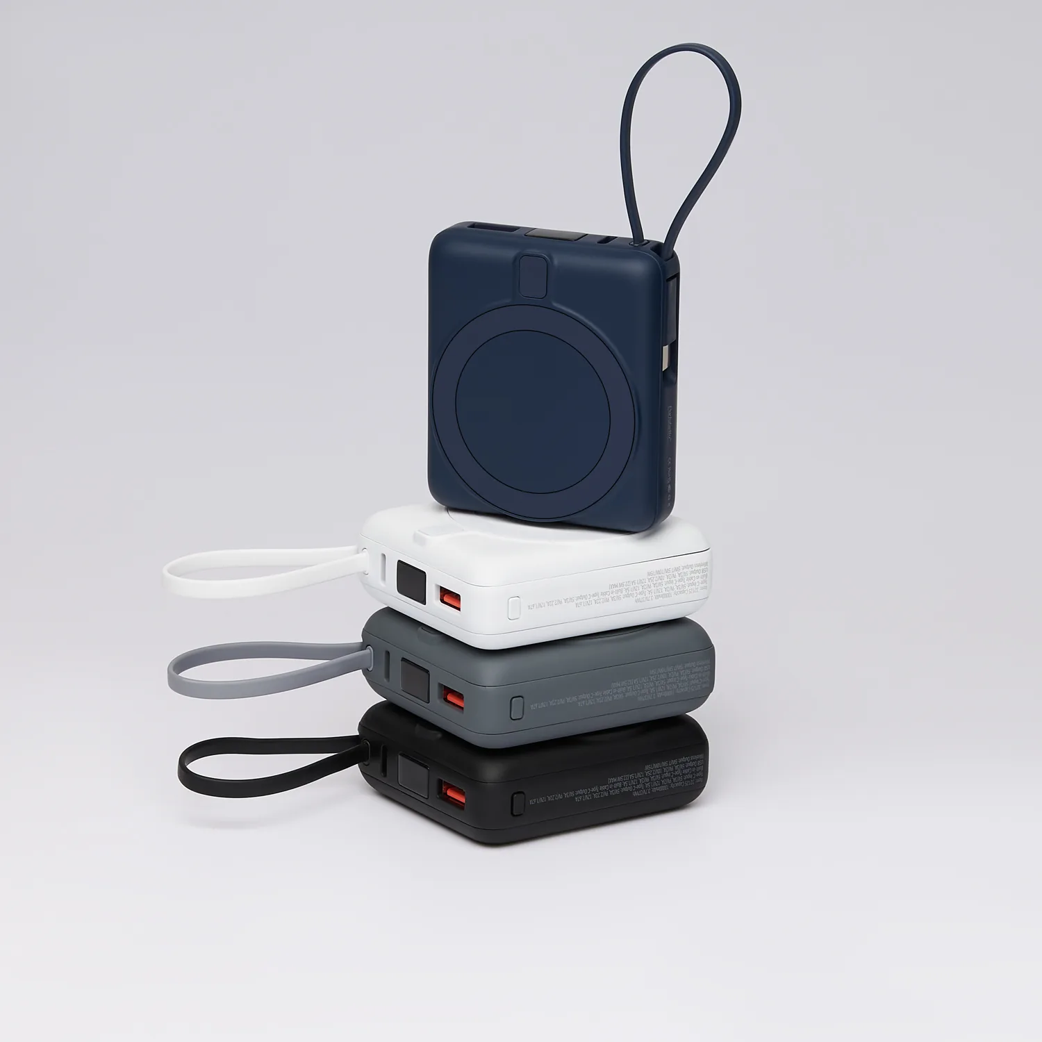 Внешний аккумулятор с подсветкой Риттер PD (Ritter PD) 10000mAh с функцией беспроводной зарядки 15W, белый фото 14