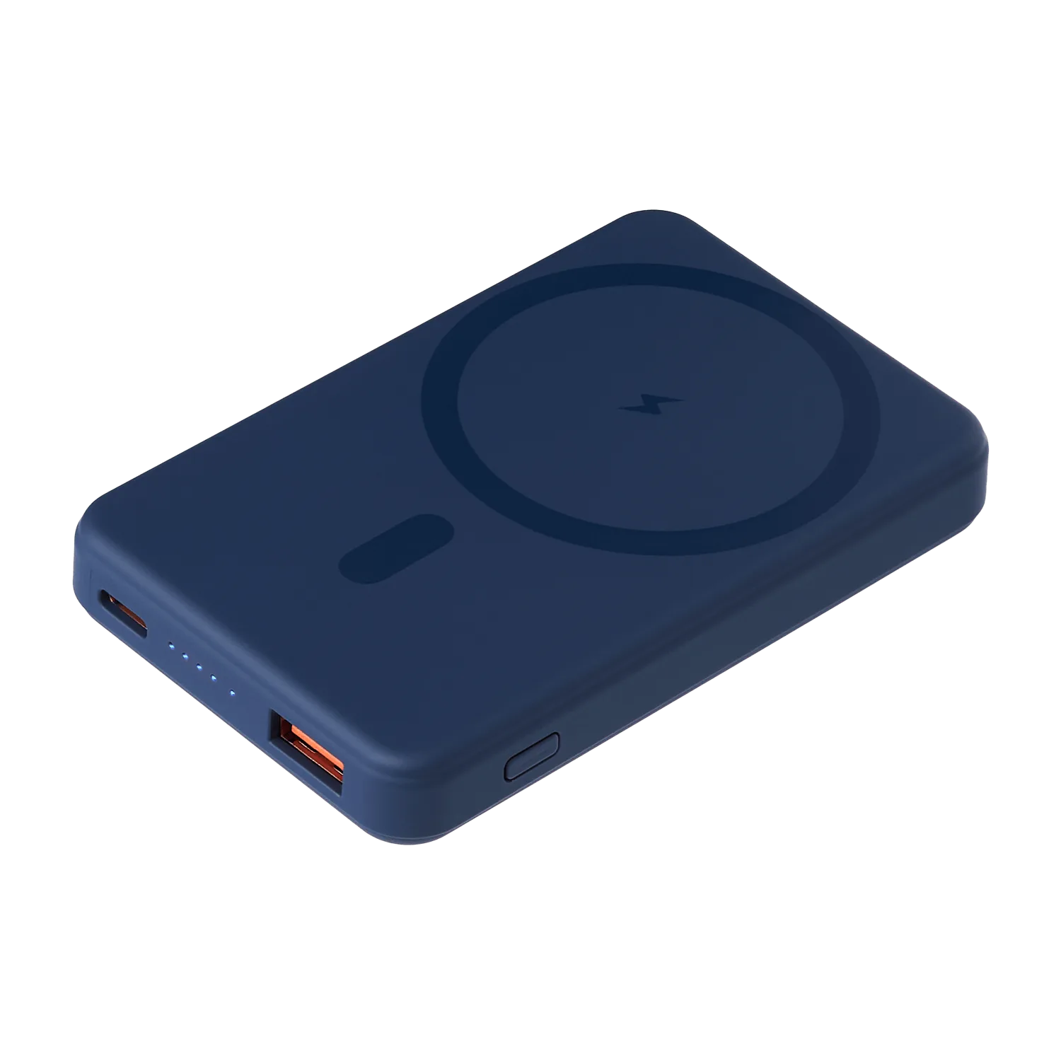 Внешний аккумулятор Ларго PD (Largo PD) 5000mAh с функцией беспроводной зарядки 15W, синий