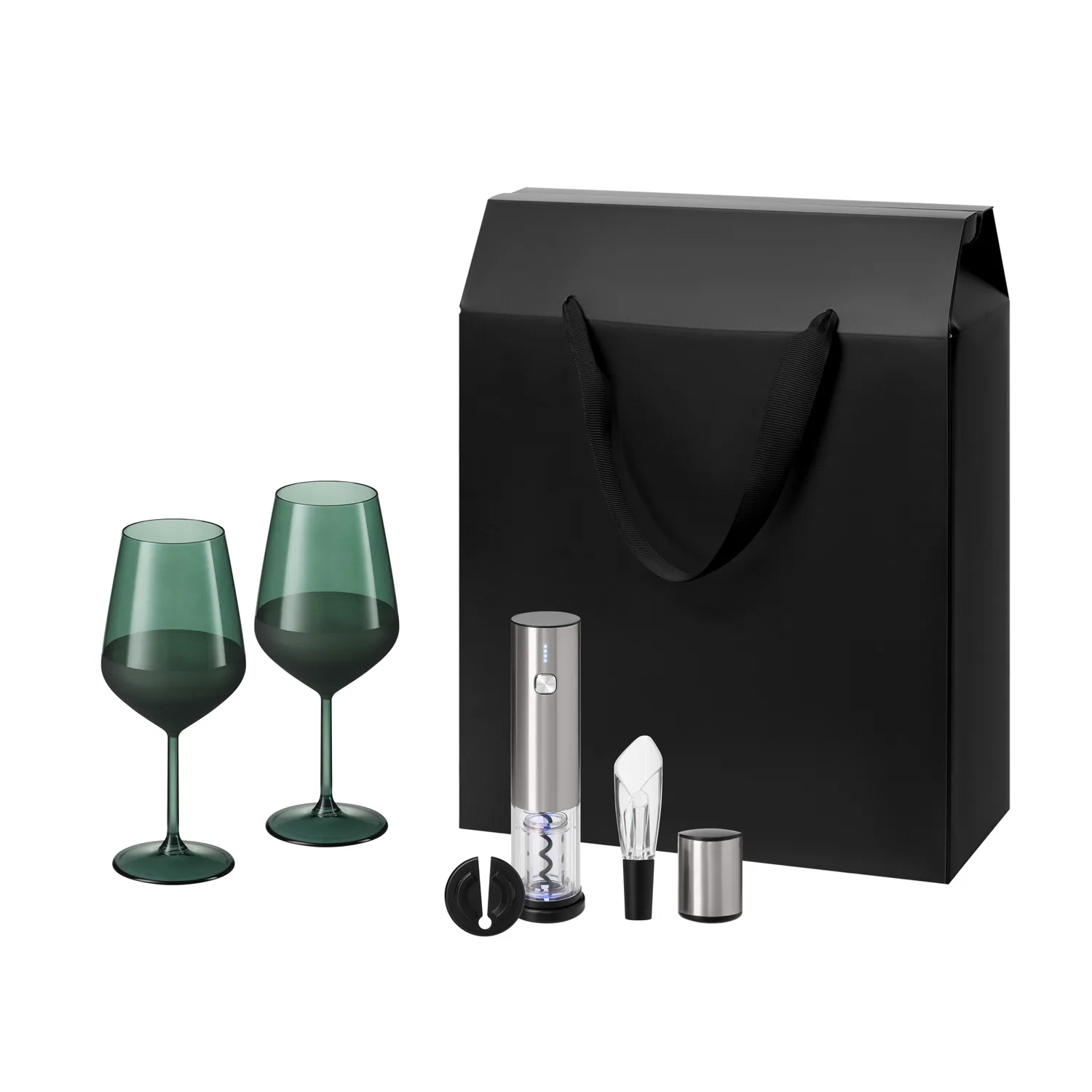 Подарочный набор Эмеральд (Emerald), Винтаро (Vintaro) (2 бокала + набор для вина)