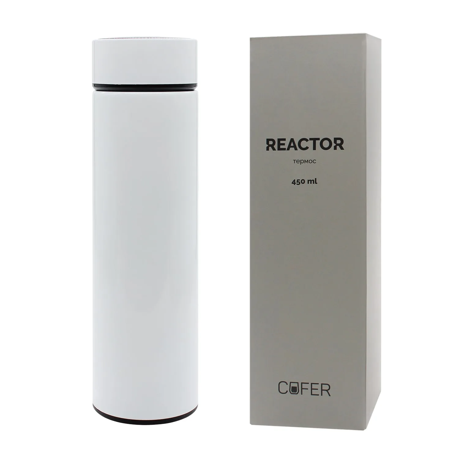 Термос Reactor с датчиком температуры (белый) фото 4